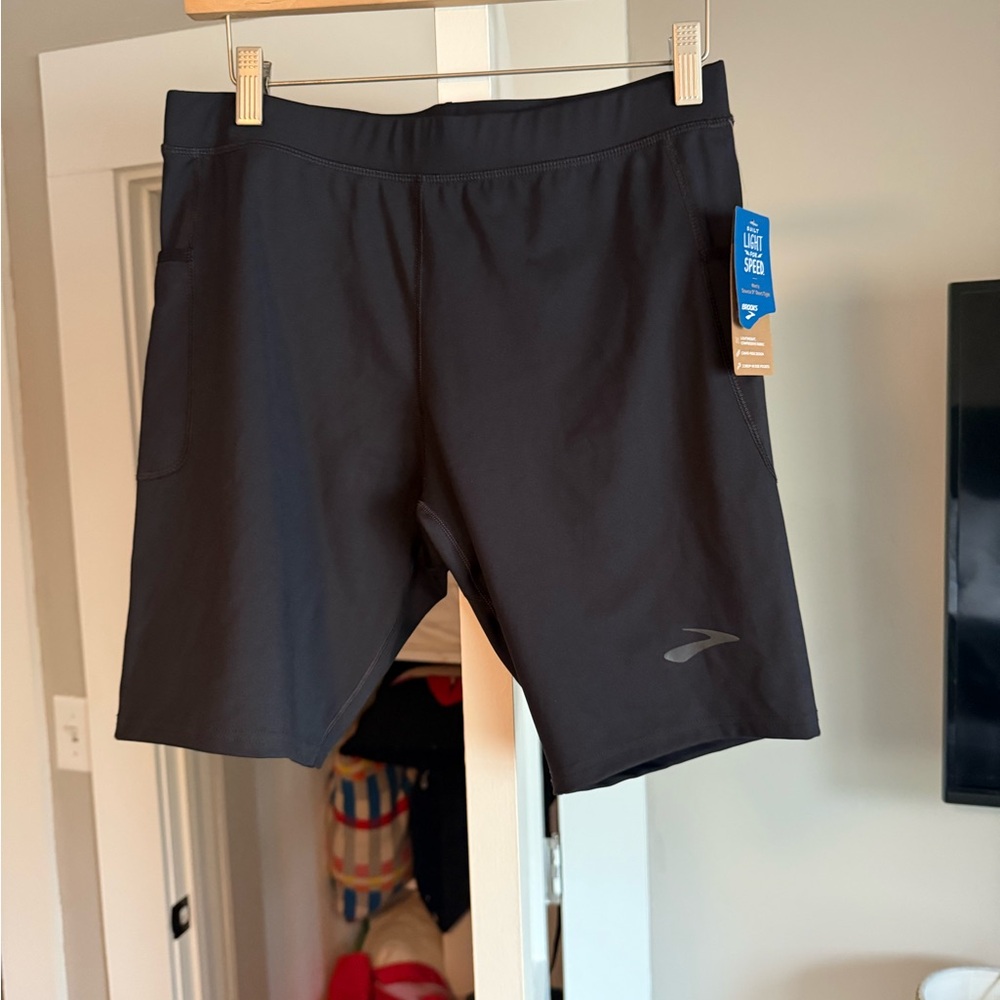 Brooks Black Athletic Performance Shorts